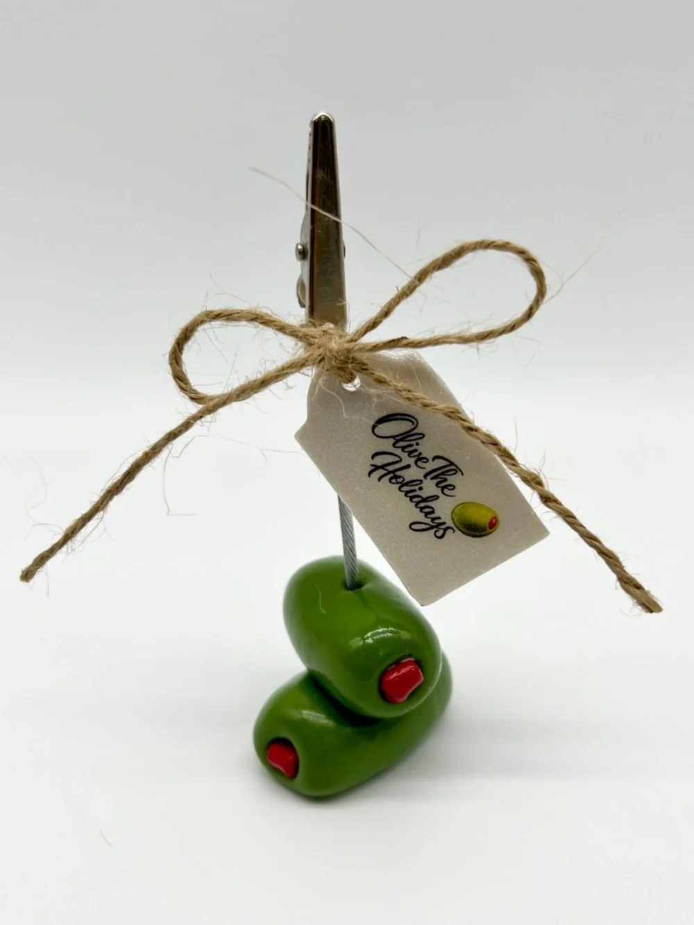 Olive The Holidays Photo Holder, Ornament & Gift Jar | Handmade Green Olive